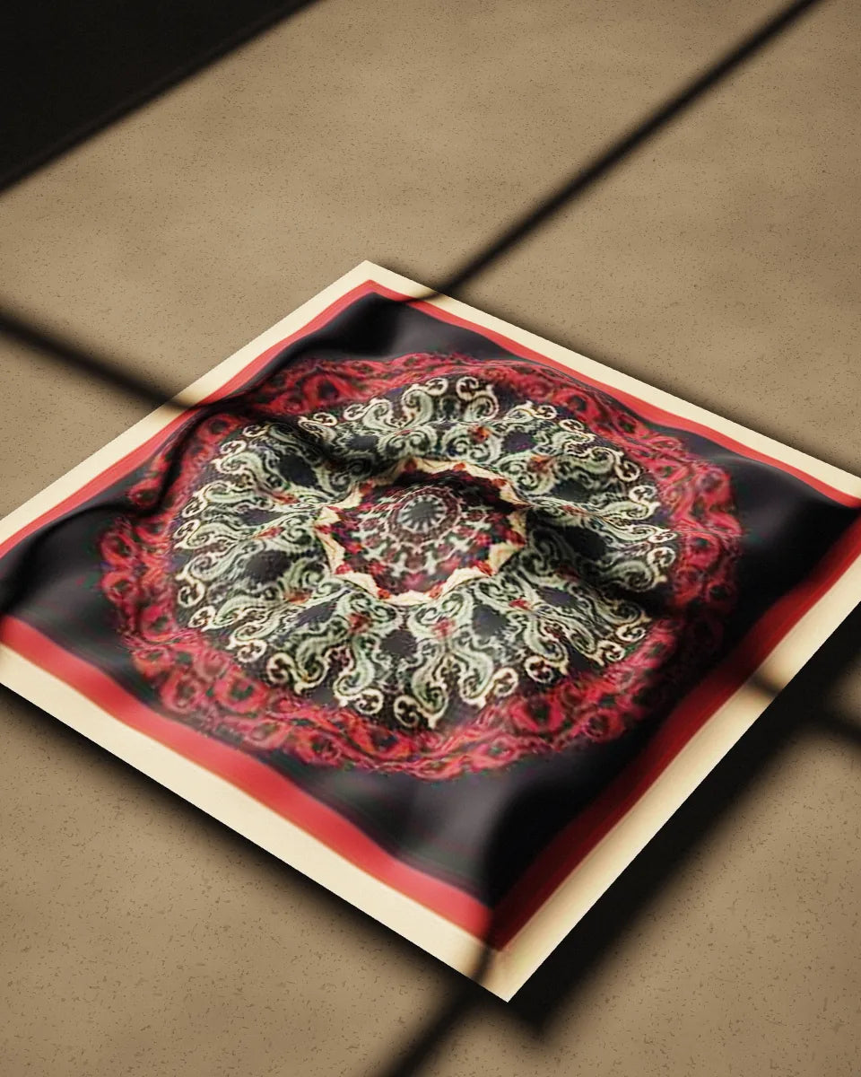 Darbar large bandana, crumpled on a concrete floor