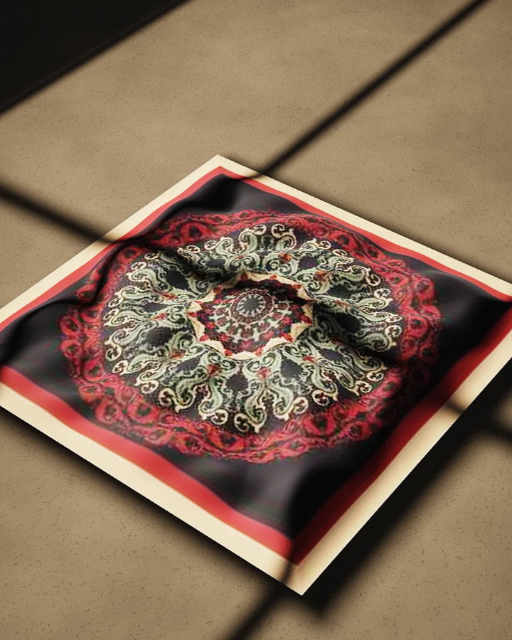 Darbar large bandana, crumpled on a concrete floor