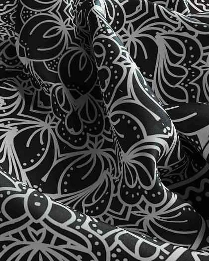 Close-up of the Kolam print