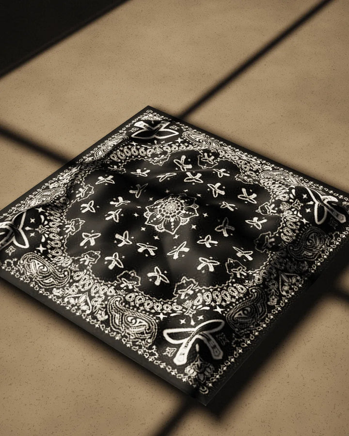 Titli bandana, crumpled on a concrete floor